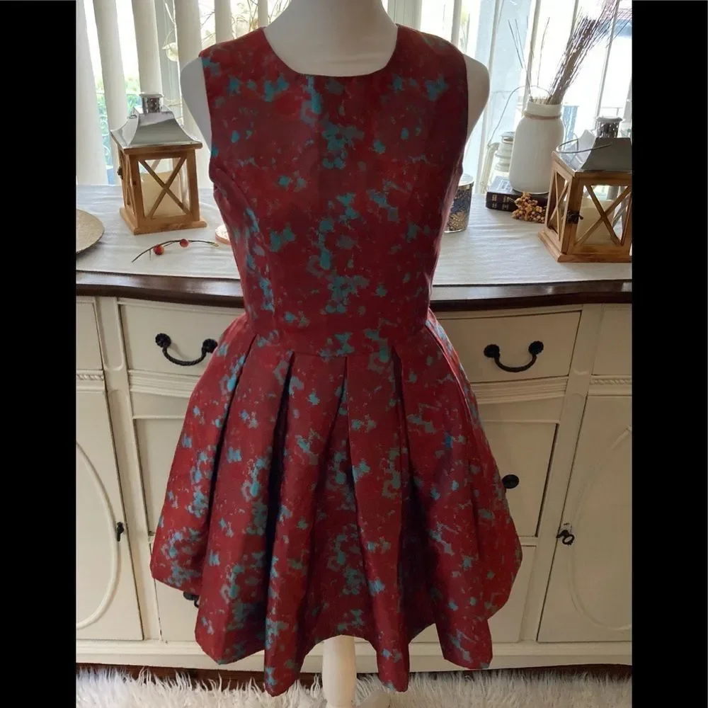 BB Dakota Red & Blue Dress Sz 0_6
